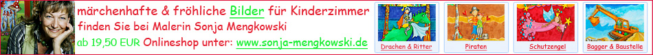 m�rchenhafte Kunst f�rs Kinderzimmer von Malerin Sonja Mengkowski, M�rchenbilder, Kunst f�r Kinder, Kinderbilder, Kinderzimmerbilder, Kinderzimmer Bilder, Bilder f�r Kinder, Wandbild f�r Kinder